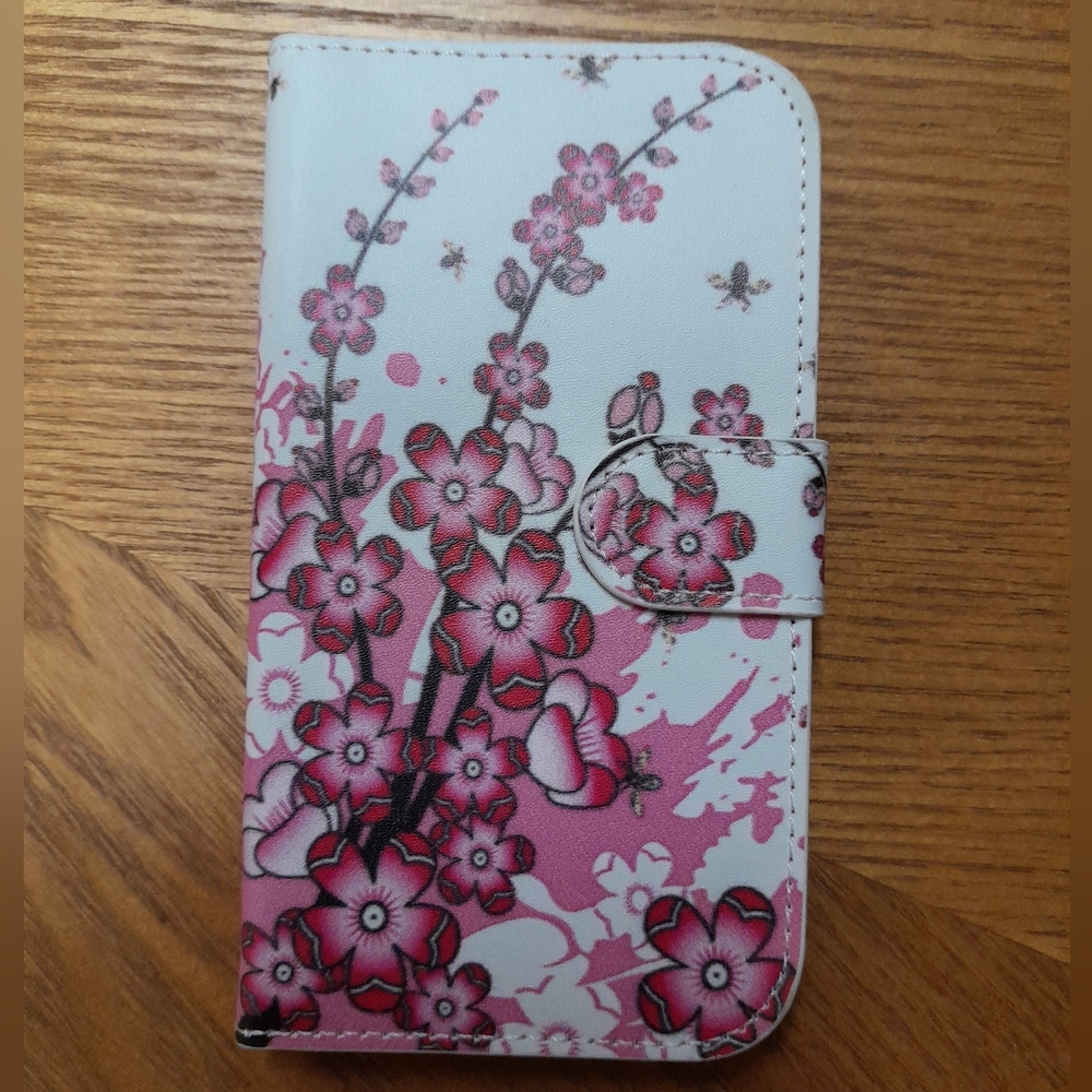 Samsung Wallet Phone Case Pink Floral  Size:OS